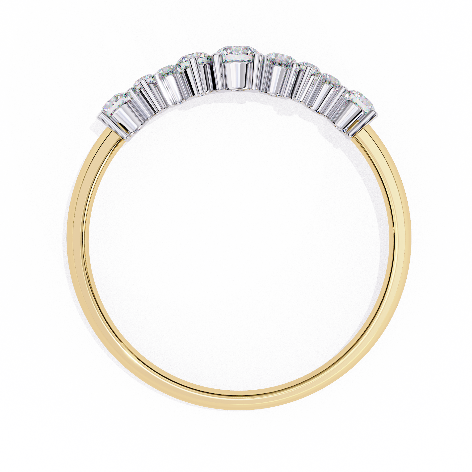 Round Diamond Cluster Ring – Lab Grown Half Eternity Solitaire Bridal Ring – Lustraa’s Eternity Ring