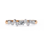 Round Diamond Cluster Ring – Lab Grown Half Eternity Solitaire Bridal Ring – Lustraa’s Eternity Ring