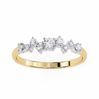 Round Diamond Cluster Ring – Lab Grown Half Eternity Solitaire Bridal Ring – Lustraa’s Eternity Ring