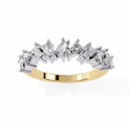 Baguette Diamond Half Eternity Ring – Lab Grown Modern Baguette Diamonds Band– Lustraa’s Eternity Ring