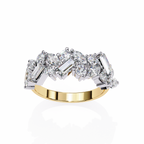 Multi Stone Cluster Diamond Ring – Lab Grown Half Eternity Statement Engagement Bridal Ring– Lustraa’s Eternity Ring