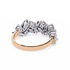 Multi Stone Cluster Diamond Ring – Lab Grown Half Eternity Statement Engagement Bridal Ring– Lustraa’s Eternity Ring