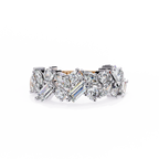 Multi Stone Cluster Diamond Ring – Lab Grown Half Eternity Statement Engagement Bridal Ring– Lustraa’s Eternity Ring