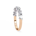 Round & Baguette Cluster Diamond Ring – Lab Grown Half Eternity Multi Stone Statement Engagement Ring– Lustraa’s Eternity Ring