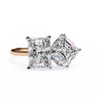 Two Stone Diamond Ring – Lab Grown Radiant & Emerald Cut Toi et Moi Engagement Ring-Lustraa’s Toi et Moi Ring