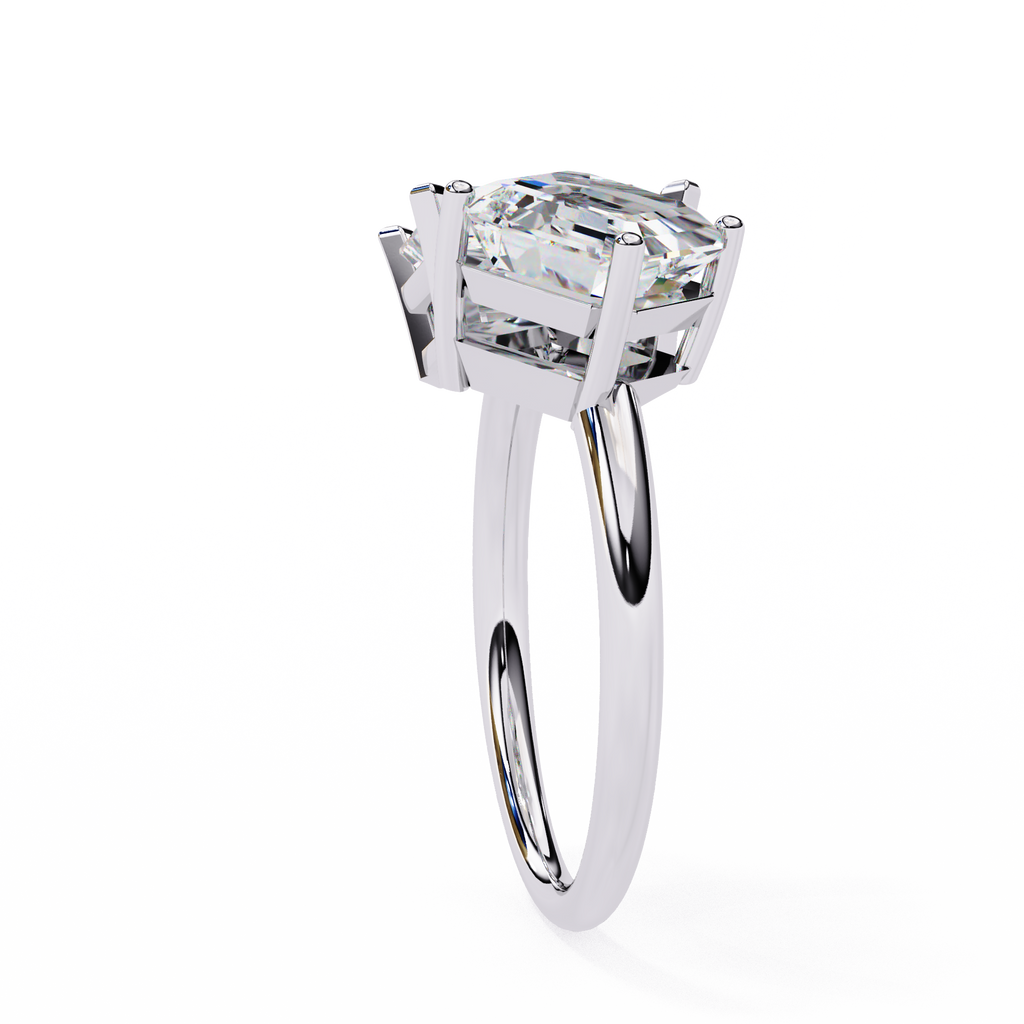 Two Stone Diamond Ring – Lab Grown Radiant & Emerald Cut Toi et Moi Engagement Ring-Lustraa’s Toi et Moi Ring
