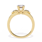 1.5 CT Round Diamond Engagement Ring – Lab Grown Ring with Princess & Round Side Stones, Channel Set Designer Band - Lustraa’s Designer Ring