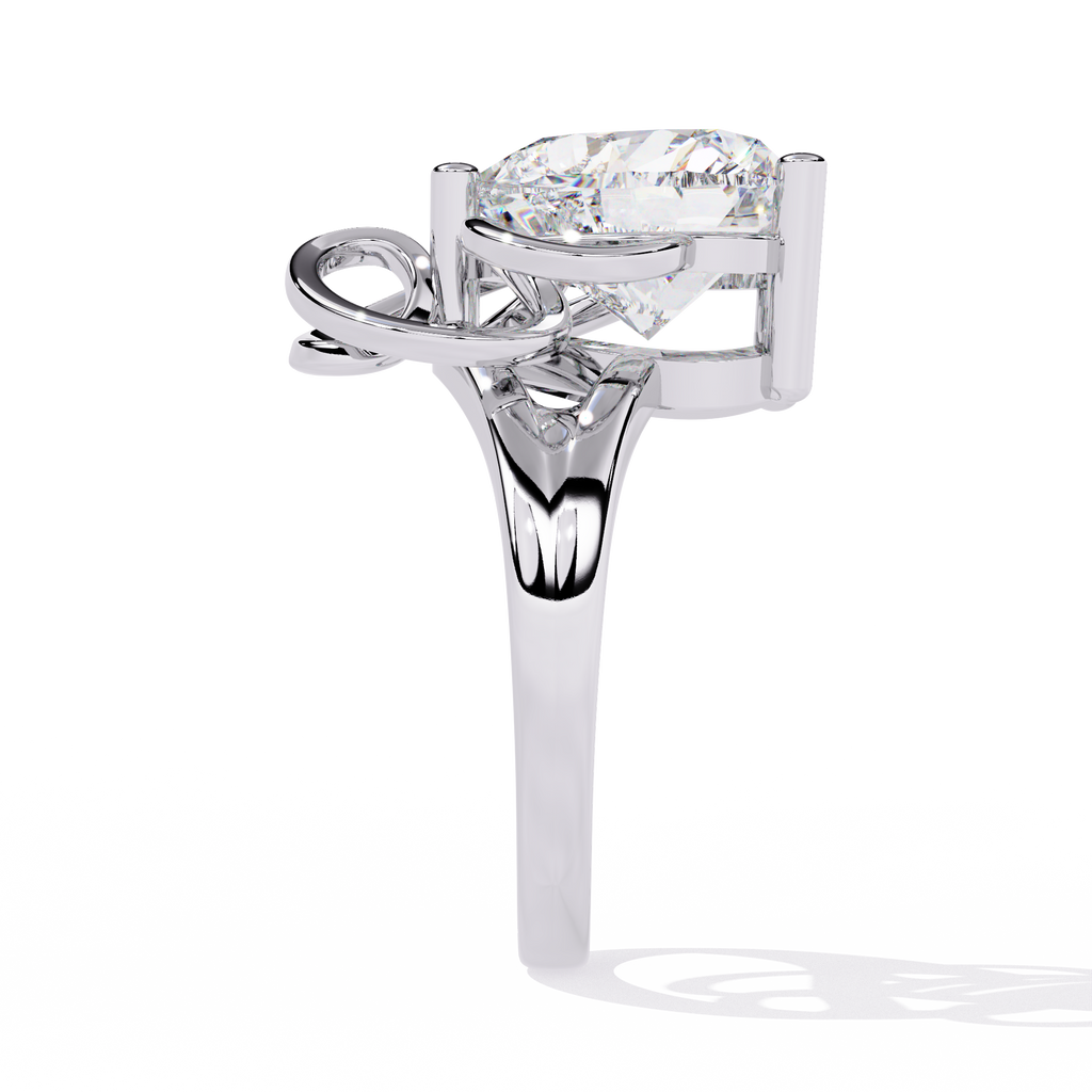 Heart Shaped Diamond Ring – 4.1 Carat Lab Grown Statement Engagement Ring, Artistic Designer Jewelry- Lustraa’s Heart Ring
