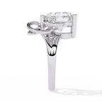 Heart Shaped Diamond Ring – 4.1 Carat Lab Grown Statement Engagement Ring, Artistic Designer Jewelry- Lustraa’s Heart Ring