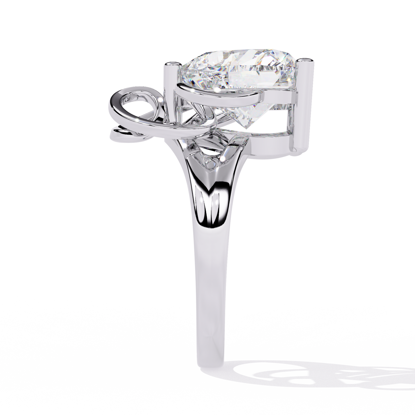 4.10 Carat Heart Shaped Diamond Ring | Lab Grown Diamond Statement Ring | Engagement Ring | Artistic Designer Jewelry- Lustraa’s Heart Ring