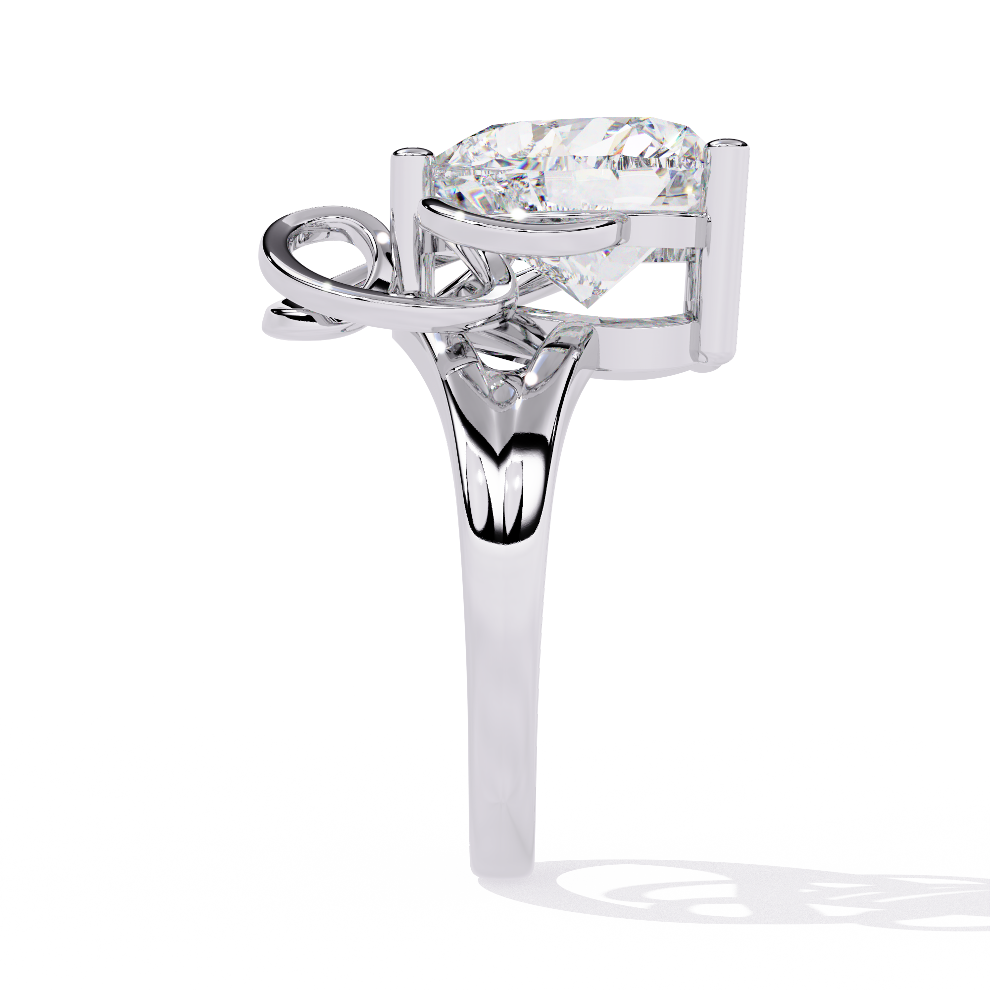 Heart Shaped Diamond Ring – 4.1 Carat Lab Grown Statement Engagement Ring, Artistic Designer Jewelry- Lustraa’s Heart Ring