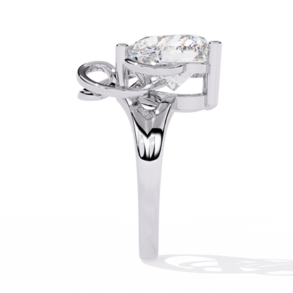 4.10 Carat Heart Shaped Diamond Ring | Lab Grown Diamond Statement Ring | Engagement Ring | Artistic Designer Jewelry- Lustraa’s Heart Ring
