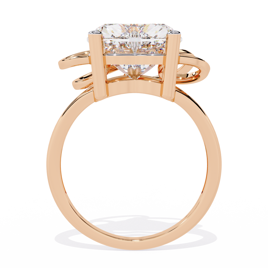 Heart Shaped Diamond Ring – 4.1 Carat Lab Grown Statement Engagement Ring, Artistic Designer Jewelry- Lustraa’s Heart Ring