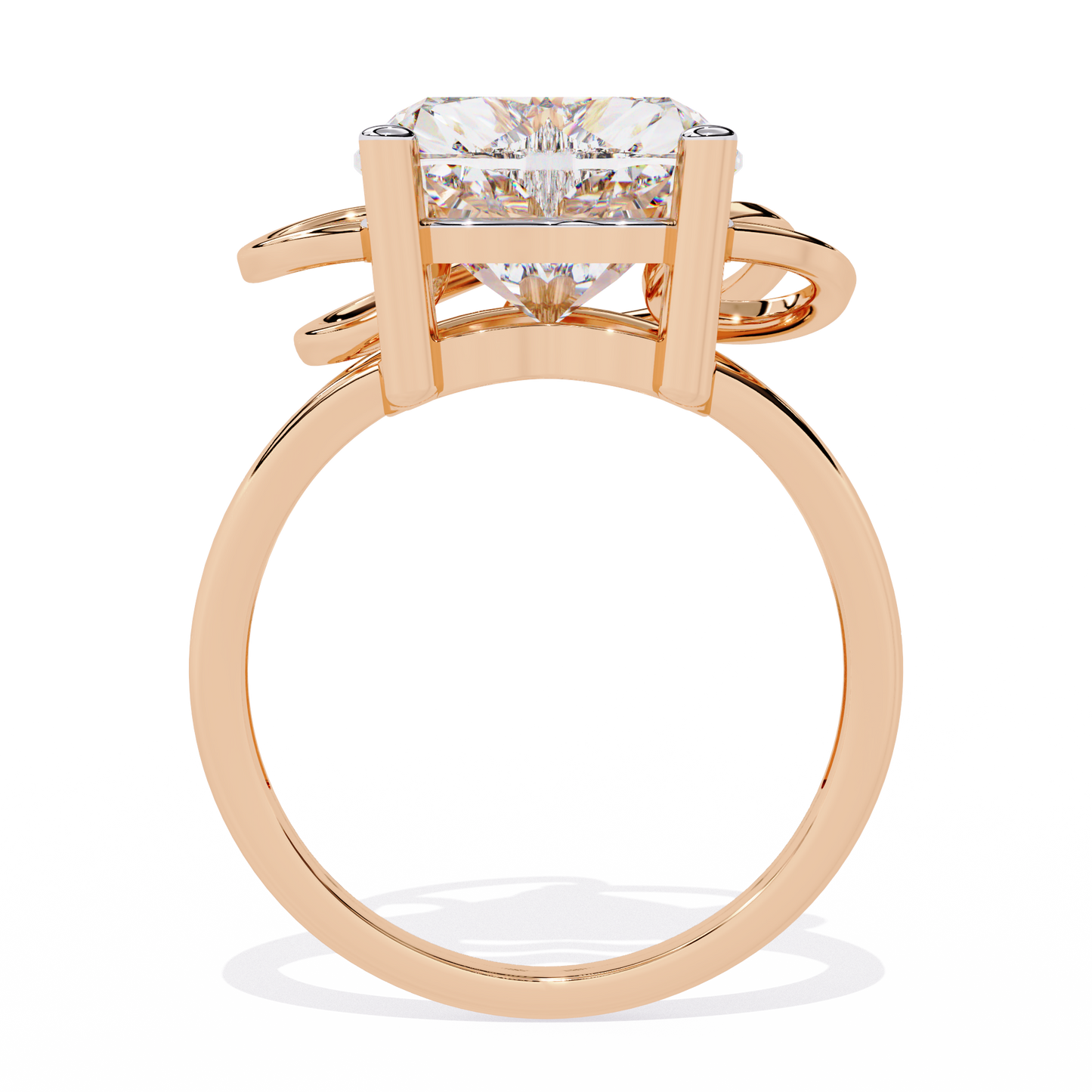 4.10 Carat Heart Shaped Diamond Ring | Lab Grown Diamond Statement Ring | Engagement Ring | Artistic Designer Jewelry- Lustraa’s Heart Ring