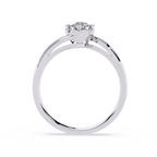 Round Diamond Solitaire Ring – Lab Grown Minimalist Floral Engagement Ring for Women- Lustraa’s Solitaire Ring