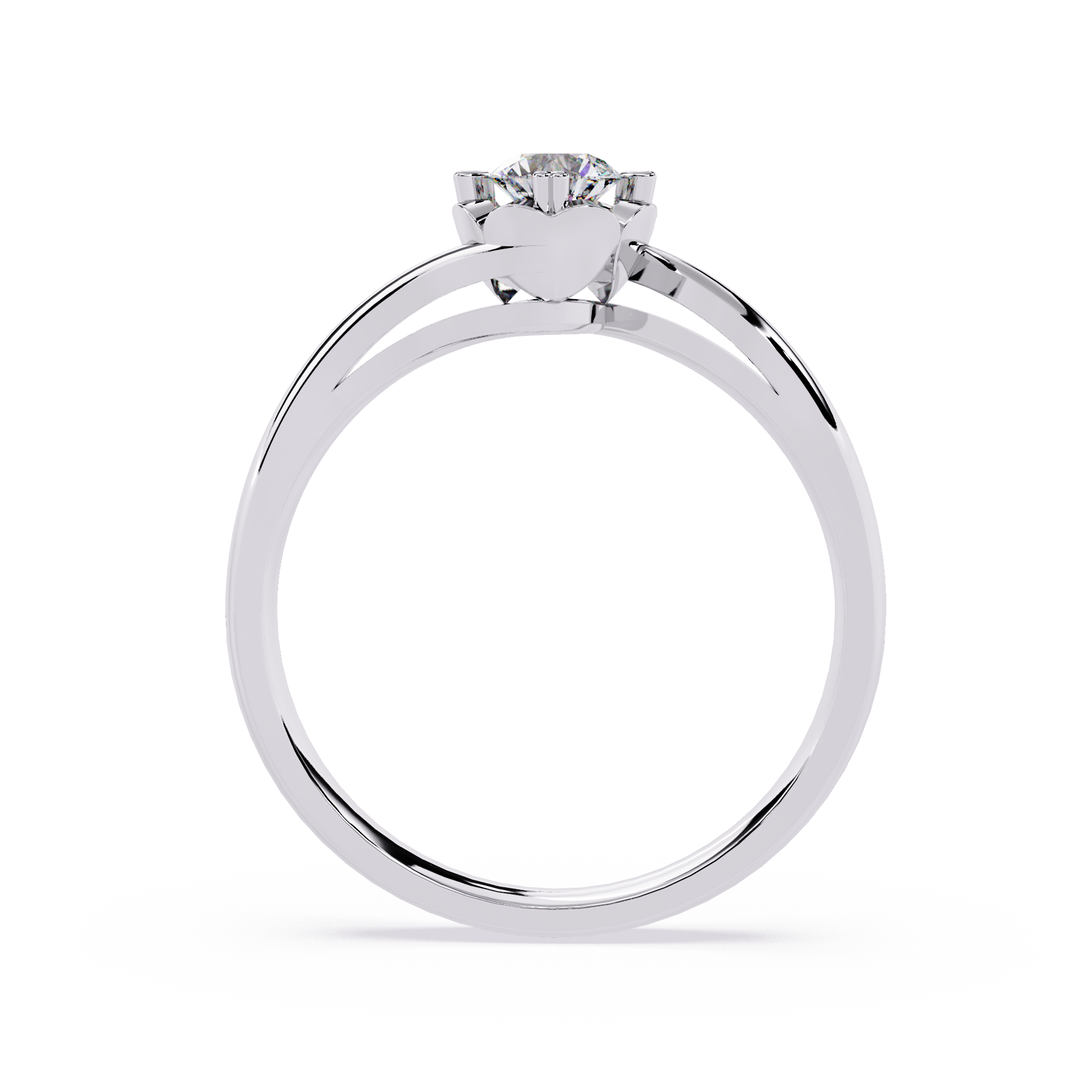 Round Diamond Solitaire Ring – Lab Grown Minimalist Floral Engagement Ring for Women- Lustraa’s Solitaire Ring