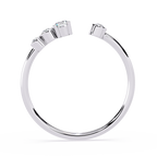 Open Diamond Ring in Elegant Band– Lab Grown Multi Stone Minimalist Stackable Ring - Lustraa’s Open Band Ring