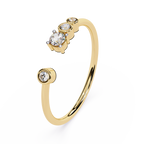 Open Diamond Ring in Elegant Band– Lab Grown Multi Stone Minimalist Stackable Ring - Lustraa’s Open Band Ring