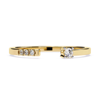 Open Pavé Diamond Ring – Minimalist Lab Grown Stackable Dainty Engagement Ring- Lustraa’s Open Band Ring