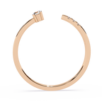 Open Pavé Diamond Ring – Minimalist Lab Grown Stackable Dainty Engagement Ring- Lustraa’s Open Band Ring