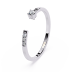 Open Pavé Diamond Ring – Minimalist Lab Grown Stackable Dainty Engagement Ring- Lustraa’s Open Band Ring
