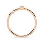 Double Bezel Diamond Ring in Yellow Gold – Minimalist Lab Grown Open Stackable Promise Ring- Lustraa’s Open Band Ring