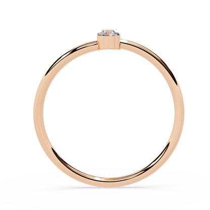 Minimalist Double Bezel Diamond Ring | Lab Grown Open Stackable Ring | Dainty Two Stone Promise Ring- Lustraa’s Open Band Ring