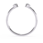 Open Diamond Ring – Lab Grown Bezel Set Two Stone Minimalist Stackable Promise Ring- Lustraa’s Open Band Ring