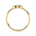 Three Stone Diamond Ring – Lab Grown Bezel Set Minimalist Stackable Promise Band -Lustraa’s Stackable Ring