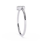 Three Stone Diamond Ring – Bezel Set Round Brilliant Cut Minimalist Gold Ring -Lustraa’s Stackable Ring