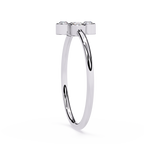 Four Stone Diamond Ring – Bezel Set Round Brilliant Cut Minimalist Cluster Design – Lustraa’s Stackable Ring