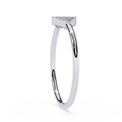 Geometric Diamond Pavé Ring – Rhombus Design – Delicate Minimalist Ring – Lustraa’s Minimalist Ring