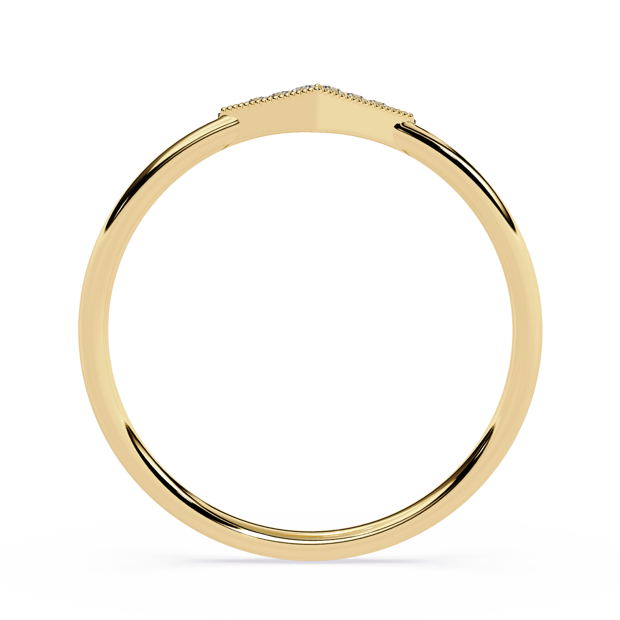 Geometric Diamond Pavé Ring – Minimalist Rhombus Design Delicate Lab Grown Ring – Lustraa’s Minimalist Ring