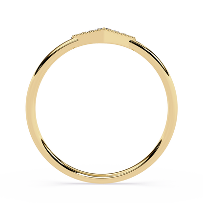 Geometric Diamond Pavé Ring – Rhombus Design – Delicate Minimalist Ring – Lustraa’s Minimalist Ring