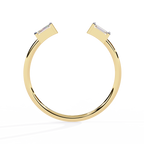 Baguette Diamond Open Ring – Minimalist Modern Lab Grown Diamond Band - Lustraa’s Open Band Ring