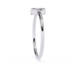 Round and Baguette Diamond Solitaire Ring – Minimalist Lab Grown Diamond Ring- Lustraa's Solitaire Ring