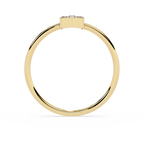 Round and Baguette Diamond Solitaire Ring – Minimalist Lab Grown Diamond Ring- Lustraa's Solitaire Ring