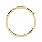 Three Baguette Diamond Minimalist Ring – Elegant Stackable Band -Lustraa’s Stackable Ring