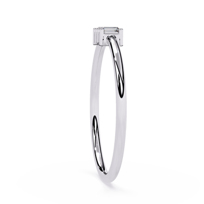 Three Baguette Diamond Minimalist Ring – Elegant Stackable Band -Lustraa’s Stackable Ring