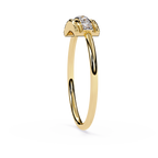 Vintage Textured Diamond Ring – Round Brilliant Cut Lab Grown Diamond Band – Lustraa’s Minimalist Ring