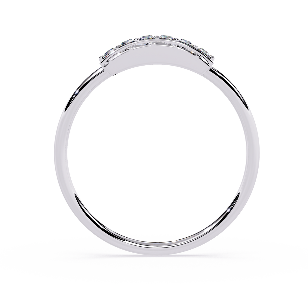 Vintage Textured Diamond Ring – Round Brilliant Cut Lab Grown Diamond Band – Lustraa’s Minimalist Ring