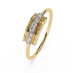 Vintage Textured Diamond Ring – Round Brilliant Cut Lab Grown Diamond Band – Lustraa’s Minimalist Ring