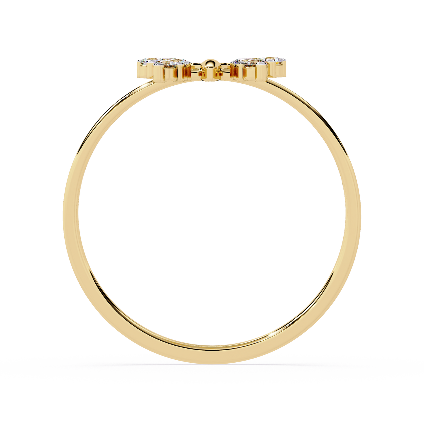 Butterfly Diamond Ring – Dainty Round Cut Lab Grown Diamond Ring – Lustraa’s Butterfly Ring