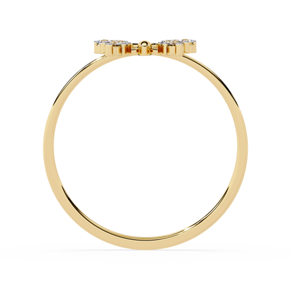 Butterfly Diamond Ring – Dainty Round Cut Lab Grown Diamond Ring – Lustraa’s Butterfly Ring