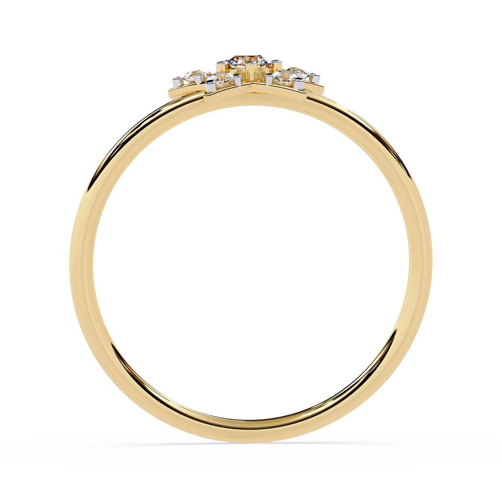 Star Diamond Ring – Celestial Round Cut Lab Grown Minimalist Designer Diamond Ring- Lustraa’s Celestial Ring