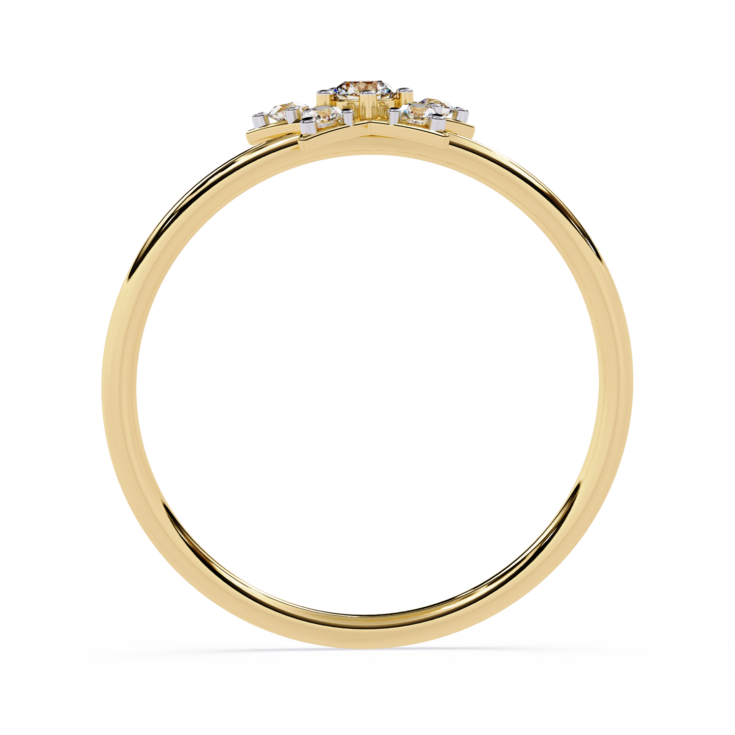 Star Diamond Ring – Celestial-Inspired Round Cut Diamond Ring- Minimalist Designer Rind - Lustraa’s Celestial Ring