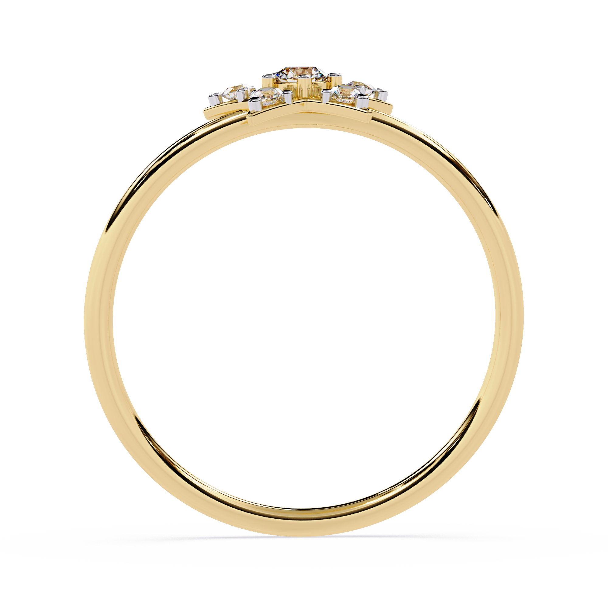 Star Diamond Ring – Celestial Round Cut Lab Grown Minimalist Designer Diamond Ring- Lustraa’s Celestial Ring