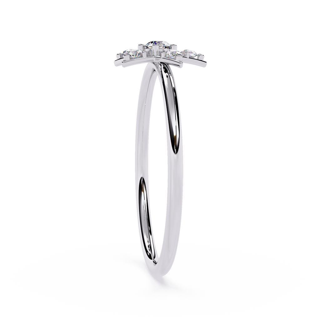 Star Diamond Ring – Celestial Round Cut Lab Grown Minimalist Designer Diamond Ring- Lustraa’s Celestial Ring