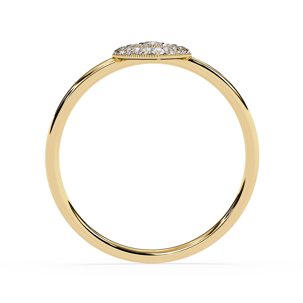 Marquise Inspired Diamond Ring – Evil Eye Dainty Lab Grown Ring with Round Cut Stones – Lustraa’s Minimalist Ring