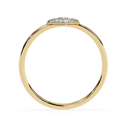 Diamond Marquise Evil Eye Ring – Dainty Ring with Protective Symbol & Round Cut Stones – Lustraa’s Minimalist Ring
